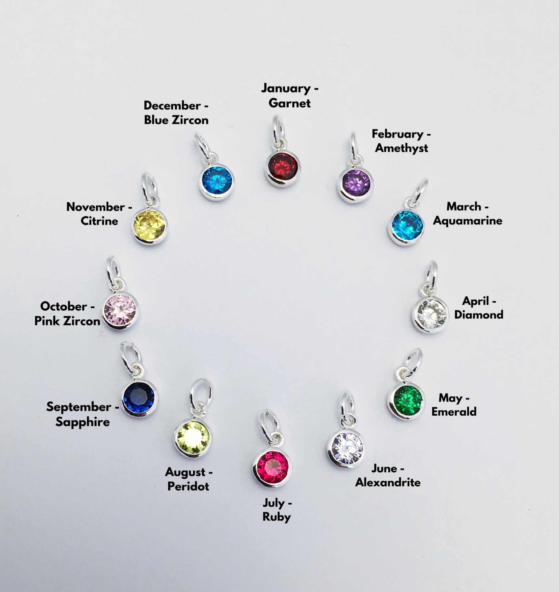 Birthstone Charm Necklace - Charm Only / Garnet (January) | Birthstone  charm necklace, Birthstone charms, Necklace