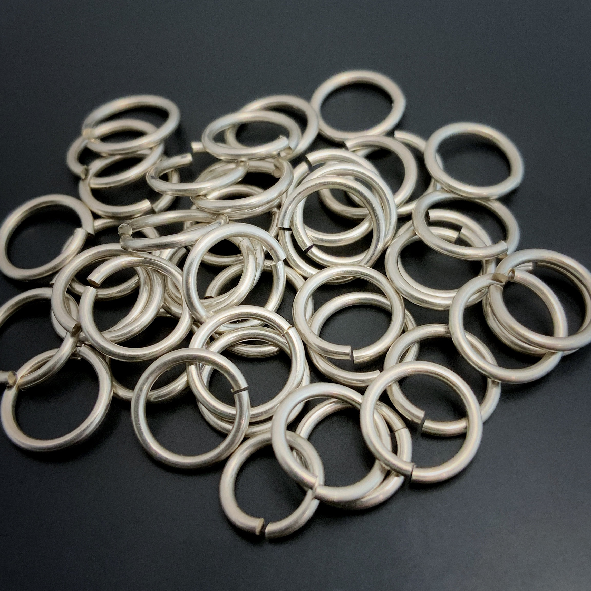 Sterling Silver.925 High Polished Open Ring 5mm 18 gauge Open Jump Rings 100pc 